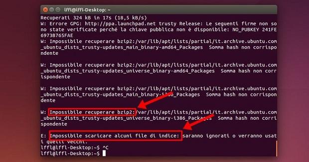 Problema update ubuntu