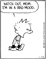 Calvin bad mood display