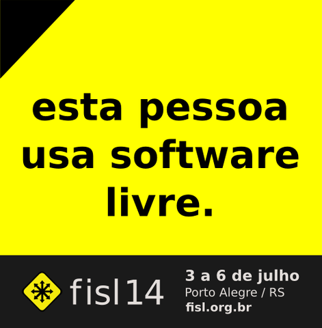 Esta pessoa usa software livre display