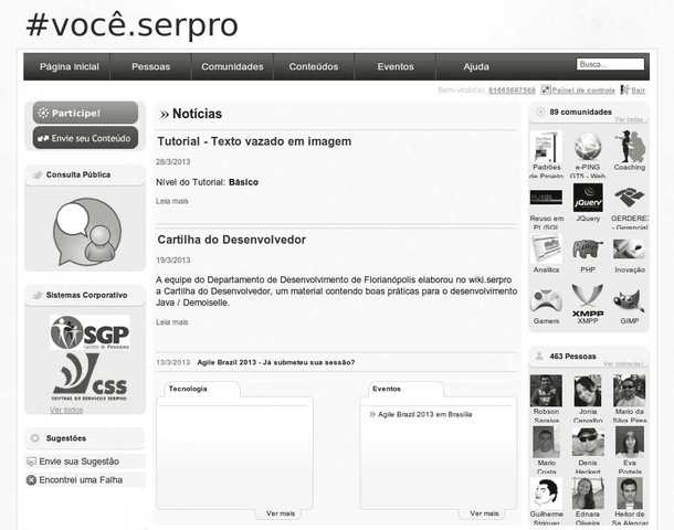 Voce.serpro pagina inicial display