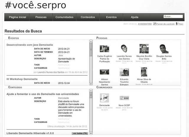 Voce.serpro busca display