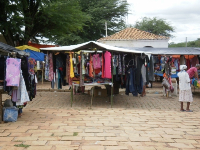 Feira de roupas display